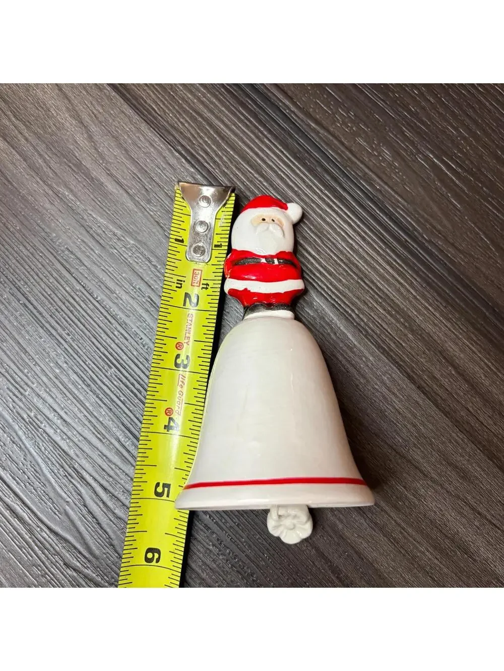 Vintage Holiday Boutique Christmas Ceramic Santa Bell 5